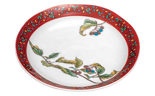 九谷焼 皿揃 木の実絵変り 5枚組 食器 お皿 日本製 ギフト プレゼント F6P-2848