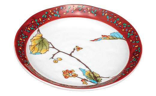 九谷焼 皿揃 木の実絵変り 5枚組 食器 お皿 日本製 ギフト プレゼント F6P-2848