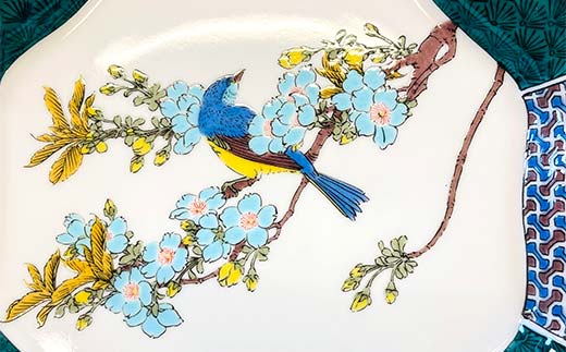 九谷焼 皿揃 古九谷花鳥 5枚組 食器 お皿 日本製 ギフト プレゼント F6P-2853