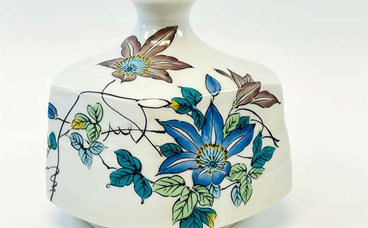 九谷焼 一輪生 鉄仙 花器 日本製 ギフト プレゼント お花 インテイリア 一輪挿し 華道 F6P-2878