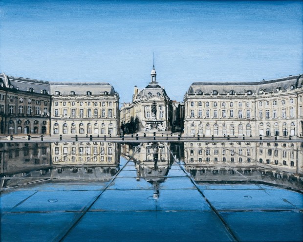 油絵で高級感のある風景画を細密に描きます（53×45cm）