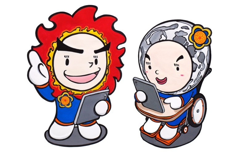 想いを象徴したマスコットキャラクターをデザインします（ペア・背景なし）