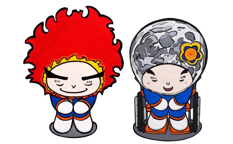 想いを象徴したマスコットキャラクターをデザインします（ペア・背景なし）