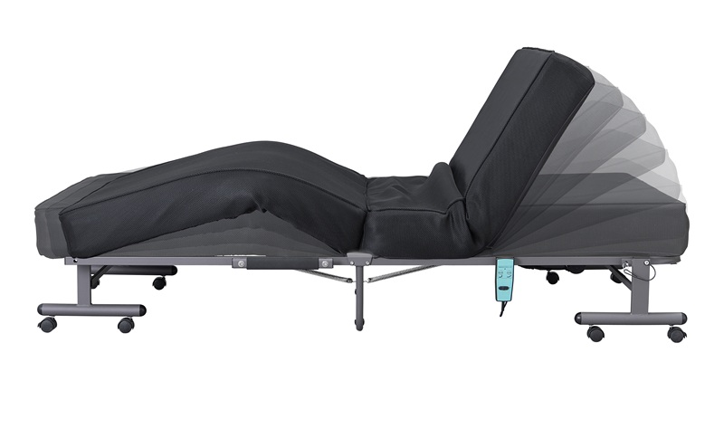 ベッド 折りたたみ電動リクライニングベッド OTB-PDN ブラック 電動リクライニングベッド 折りたたみ シングルベッド 折り畳み リクライニング 電動 完成品 ポケットコイル マットレス コンパクト 組立不要 リモコン付き アイリスオーヤマ