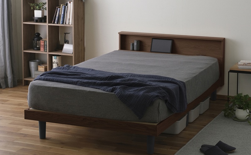 ベッド すのこベッドSD SNB-SD ブラウン アイリスオーヤマ すのこ SD セミダブル ヘッドボード付き 2口コンセント 宮付き 宮棚付き ベッドフレーム 通気性 新生活