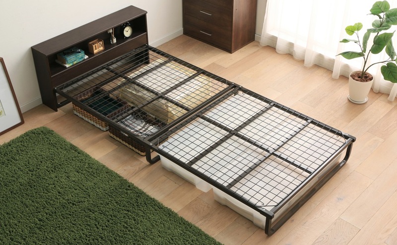 ベッド フレームベッド ヘッドボード付き FMB-SB ブラウン ベッドフレーム コンパクト パイプベッド 通気性 シンプル 簡単組立 簡易ベッド パイプベッド 折畳ベッド フレーム ベット 北欧 モダン アイリスオーヤマ 新生活