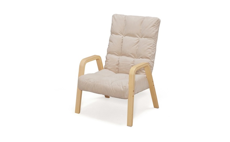 イス ウッドアームチェア WAC-M ベージュ リクライニングチェア 椅子 ウッドアームチェア Mサイズ リクライニング チェア パーソナルチェア リクライニング 1人掛け リビングチェア アイリスオーヤマ 新生活