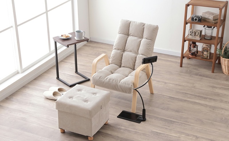 イス ウッドアームチェア WAC-M ベージュ リクライニングチェア 椅子 ウッドアームチェア Mサイズ リクライニング チェア パーソナルチェア リクライニング 1人掛け リビングチェア アイリスオーヤマ 新生活