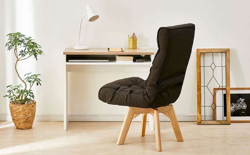 イス 回転ファブリックチェア FACN-K ブラウン 椅子 回転チェア おしゃれ 回転 ダイニング リクライニング 北欧 一人掛け チェア 肘なしタイプ 肘なし ダイニングチェア リクライニングチェア ファブリックチェア アイリスオーヤマ 新生活