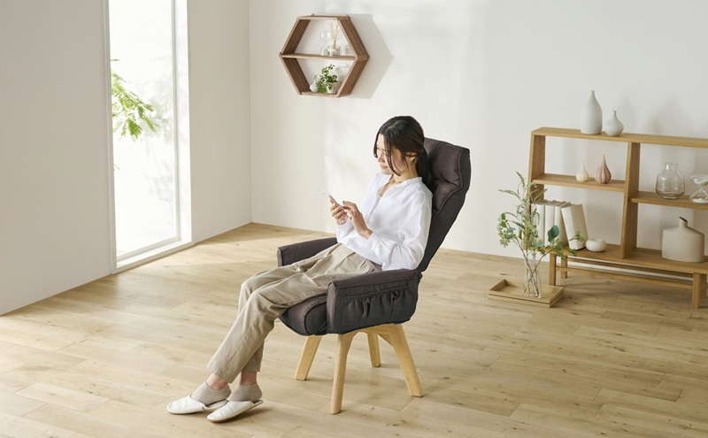 イス 回転ファブリックチェア ハイバック FACN-KHB ブラウン 椅子 回転チェア おしゃれ 回転 ダイニング リクライニング 北欧 一人掛け チェア 肘ありタイプ 肘あり ダイニングチェア リクライニングチェア ファブリックチェア アイリスオーヤマ