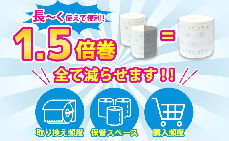 北海道倶知安町のふるさと納税 【セゾン限定】 長持ち 1.5倍巻き 花いっぱい トイレットペーパー ダブル 45ｍ 計72ロール 全18種 花柄 プリント ハーブ 香り付き 日本製 まとめ買い 防災 常備品 ペーパー エコ 日用雑貨 消耗品 備蓄 送料無料 北海道 倶知安町 日用品