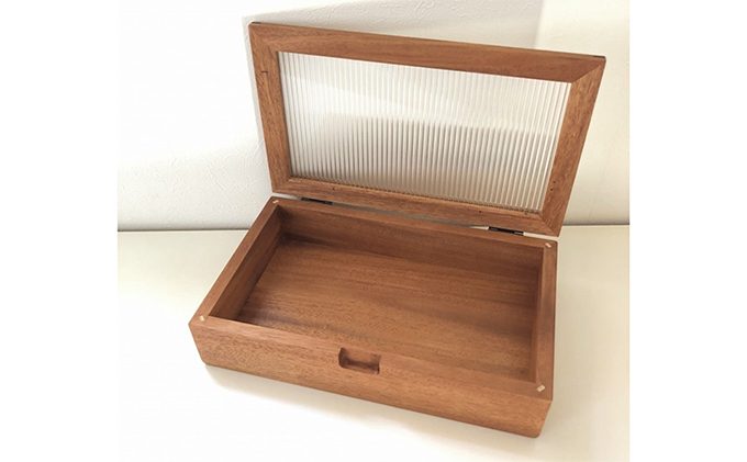 木製小物入れ 木製小物入れ／マホガニー 工芸品 雑貨 日用品 / 静岡県浜松市