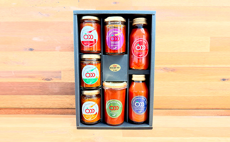 ロココよくばりセット 大玉プレミアムジュース 中玉プレミアムジュース トマトソース ガーリックソース アラビアータソース トマトケチャップ ジャム トマトジュース 神奈川県 茅ヶ崎市