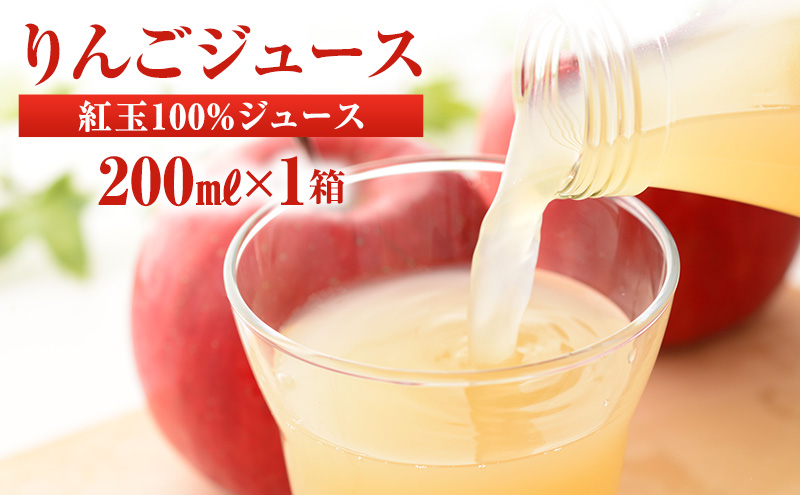 【長野県山ノ内町】りんごジュース 紅玉ジュース200ml×1箱(20本入り)
