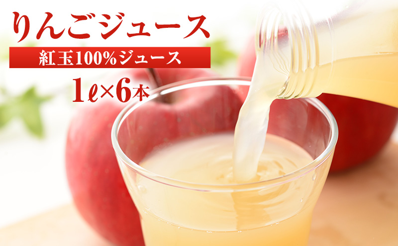 【長野県山ノ内町】りんごジュース 紅玉ジュース1L×6本