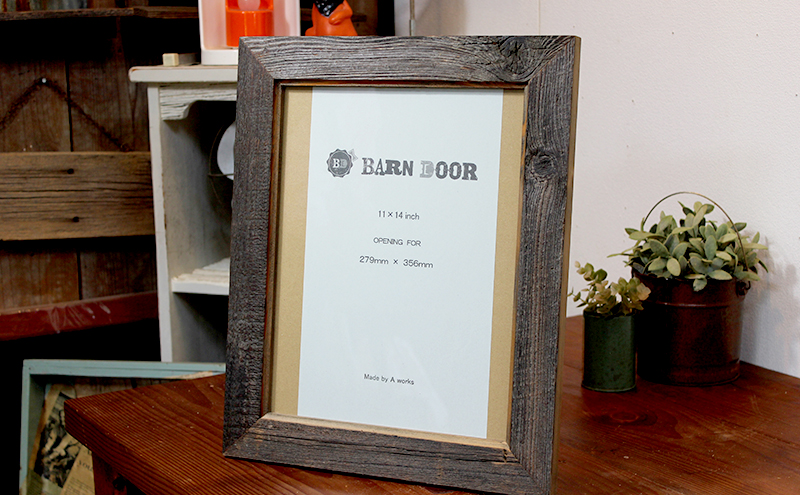 バーンウッドフレーム 11×14inch　壁掛け 木製 ウッド 木 シンプル おしゃれ 北米 アンティーク ヴィンテージ モダン 写真フレーム