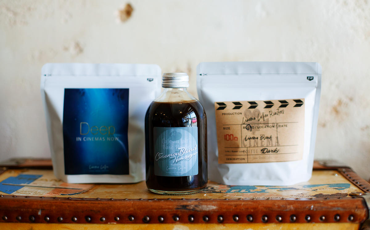 【CINEMA COFFEE】シネマコーヒーロースターズ人気ブレンド2種＆ラテベース(無糖)セット（12-45）
