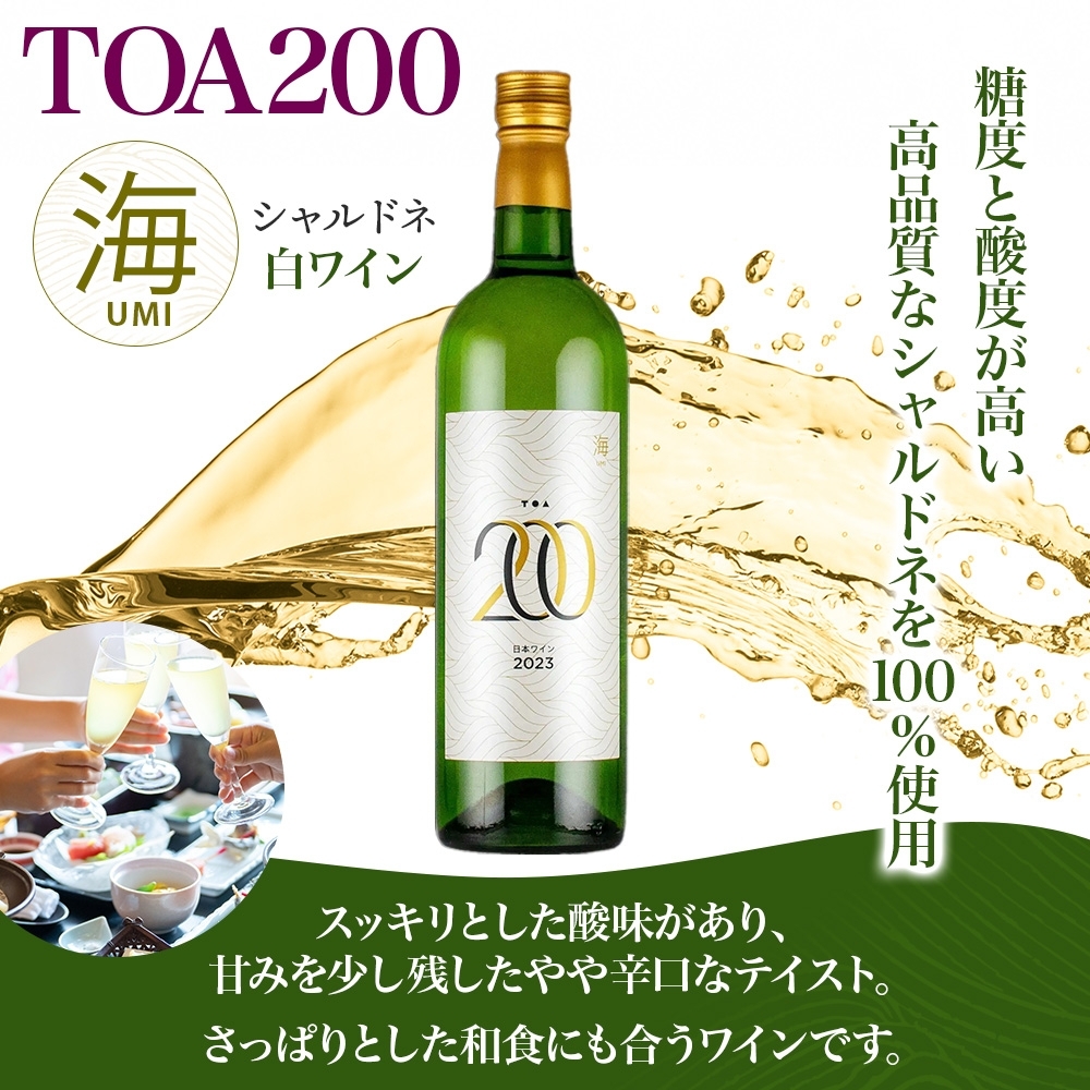 KG1010_白ワイン TOA200 海 シャルドネ 辛口 12度 720ml 果実酒 フルーティ 湯浅ワイナリー