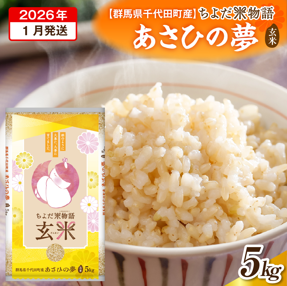 2026年1月発送[令和7年度産]群馬県千代田町産 あさひの夢 5kg×1袋 (玄米)群馬県 千代田町