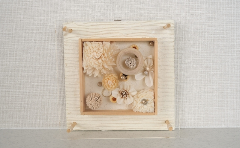 ウォールデコ/スクエア(1) インテリア オリジナル 立体インテリア 壁 装飾 花 フラワー ウッド  おしゃれ ギフト プレゼント 岐阜県 海津市