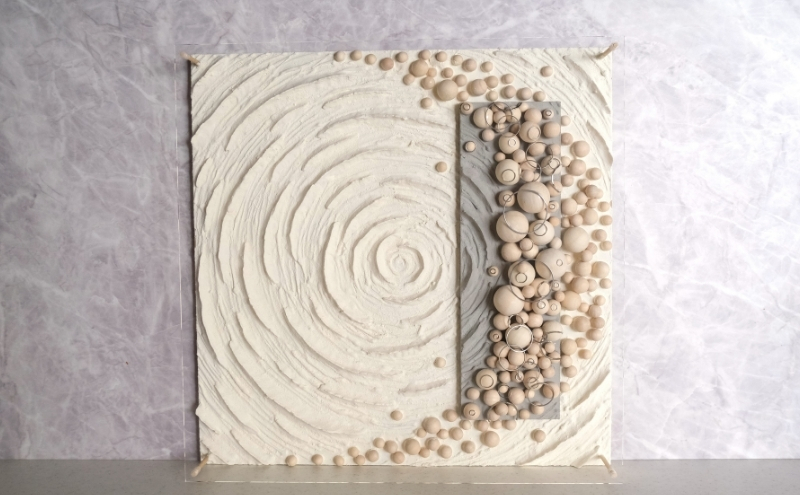 ウォールデコ/スクエア(4) インテリア オリジナル 立体インテリア 壁 装飾 花 フラワー 金属  おしゃれ ギフト プレゼント 岐阜県 海津市