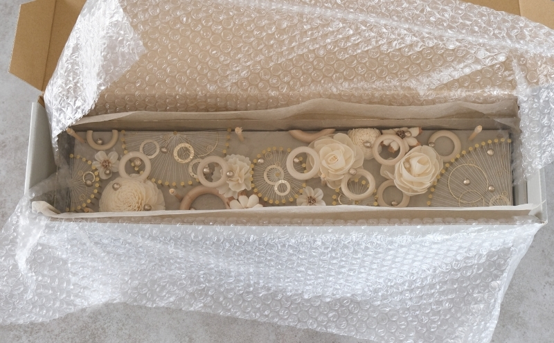 ウォールデコ/レクダングル(2) インテリア オリジナル 立体インテリア 壁 装飾 花 フラワー 釘 糸 おしゃれ ギフト プレゼント 岐阜県 海津市