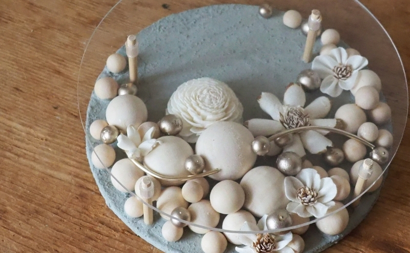 ウォールデコ/サークル(1) インテリア オリジナル 立体インテリア 壁 装飾 花 フラワー ウッド  おしゃれ ギフト プレゼント 岐阜県 海津市