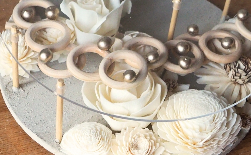 ウォールデコ/サークル(2) インテリア オリジナル 立体インテリア 壁 装飾 花 フラワー ウッド  おしゃれ ギフト プレゼント 岐阜県 海津市