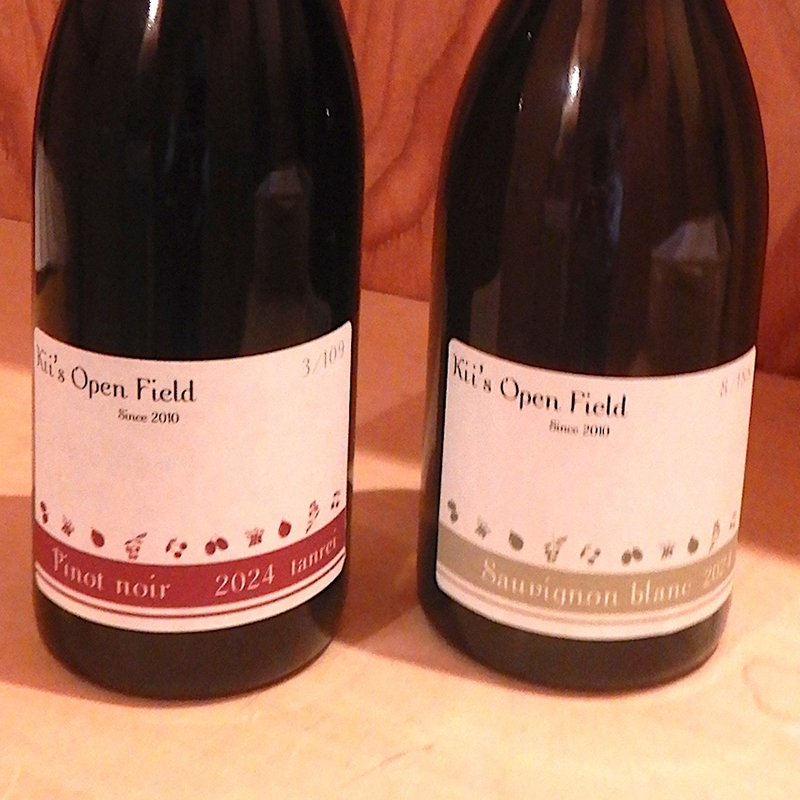 ワイン 北海道 仁木町 の果樹園 Kii's Open Field 赤 白 2本 セット (各750ml) ピノノワール ソーヴィニヨンブラン フルボトル お酒 酒 アルコール 赤ワイン 白ワイン 飲み比べ ぶどう ブドウ [Kii’s Open Field]