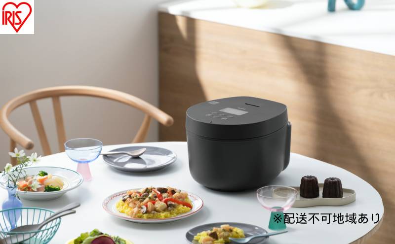 【宮城県大河原町】IHジャー炊飯器 5.5合 RC-ILA50-B ブラック 炊飯器 5.5合 5合炊き ih アイリスオーヤマ おしゃれ 銘柄炊き 省エネモード パン ケーキ 一人暮らし 炊飯ジャー