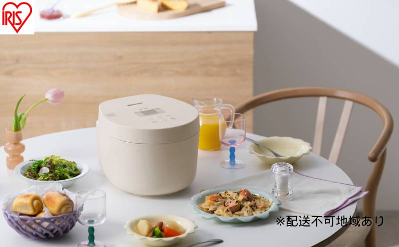【宮城県大河原町】IHジャー炊飯器 5.5合 RC-ILA50-W ホワイト 炊飯器 5.5合 5合炊き ih アイリスオーヤマ おしゃれ 銘柄炊き 省エネモード パン ケーキ 一人暮らし 炊飯ジャー