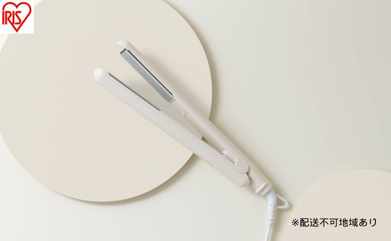 ストレートアイロン HIR-MS102-W オフホワイト ヘアアイロン ストレート 軽量 ストレートアイロン コンパクト 海外対応 セラミックコーティング ヘアーアイロン 5段階温度調節 スリム ヘアケア プレゼント ギフト MiCORA ミコラ アイリスオーヤマ