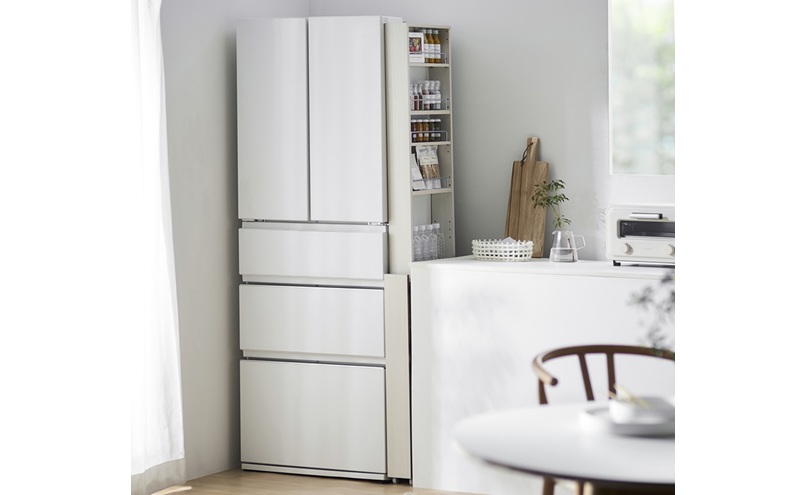 キッチン隙間収納ラック KSRーH100 ホワイト 隙間収納 すきま収納 ラック 10cm キッチンラック スリム キャスター付き ストッカー 収納 おしゃれ パントリー 棚 薄型 冷蔵庫横 洗面所 キッチン収納 アイリスオーヤマ ハイタイプ