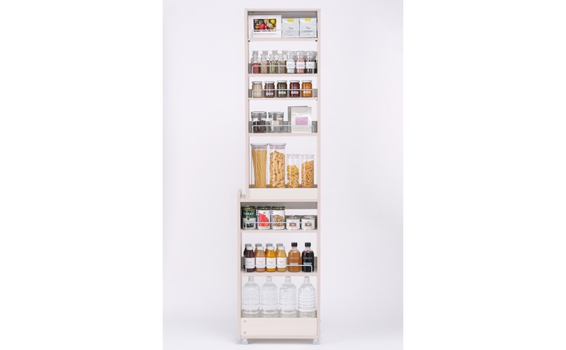 キッチン隙間収納ラック KSRーH200 ホワイト 隙間収納 すきま収納 ラック 20cm キッチンラック スリム キャスター付き ストッカー 収納 おしゃれ パントリー 棚 薄型 冷蔵庫横 洗面所 キッチン収納 アイリスオーヤマ ハイタイプ