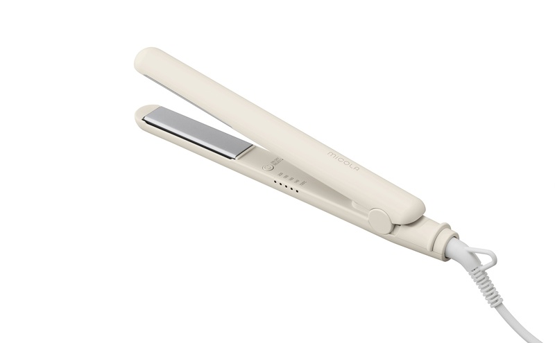 ストレートアイロン HIR-MS102-W オフホワイト ヘアアイロン ストレート 軽量 ストレートアイロン コンパクト 海外対応 セラミックコーティング ヘアーアイロン 5段階温度調節 スリム ヘアケア プレゼント ギフト MiCORA ミコラ アイリスオーヤマ