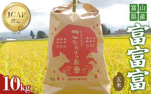 《数量限定》令和7年度産 富富富 玄米 10kg 米 お米 新米 ごはん おにぎり 富山 立山 北アルプス 健康志向 JGAP認定 F6T-847