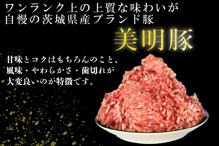 【選べる内容量・真空パック】 国産豚肉 豚ひき肉 3kg ( 500g × 6p ) 「 美明豚 」 （茨城県共通返礼品・行方市産） ブランド豚 銘柄豚 豚 豚肉 肉 豚挽肉 豚挽き肉 挽肉 ひき肉 豚ミンチ ミンチ ハンバーグ 小分け 真空パック 国産 冷凍