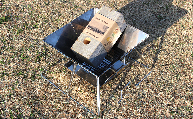 SDGSアイテム 日本一の木造三連太鼓橋 鶴の舞橋 廃材利用 マイハシトーチ ミニスウェーデントーチ 2個