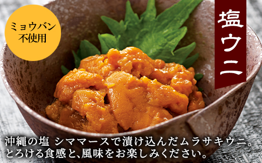 北海道産 塩うに 80g ムラサキウニ ミョウバン不使用 塩蔵うに 