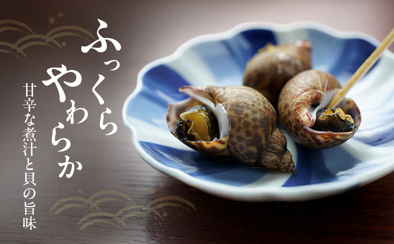 鮮度抜群！秋田県にかほ市産 冷凍 味付きバイ貝 1.2kg(300g×4パック)【 煮付け 冷凍 甘煮 おつまみ 魚介類 貝類 海鮮 秋田 にかほ 】