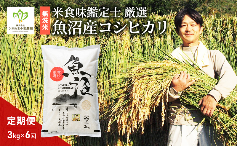 無洗米 「米食味鑑定士 厳選」魚沼産コシヒ