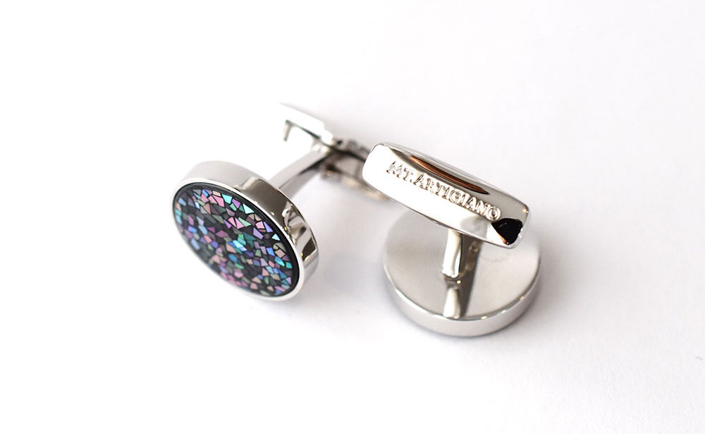 螺鈿モザイク 白蝶貝カフス F6P-1070