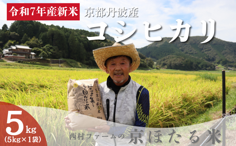 令和7年産 新米 京都丹波産 コシヒカリ 5kg 西村ファーム 京ほたる米