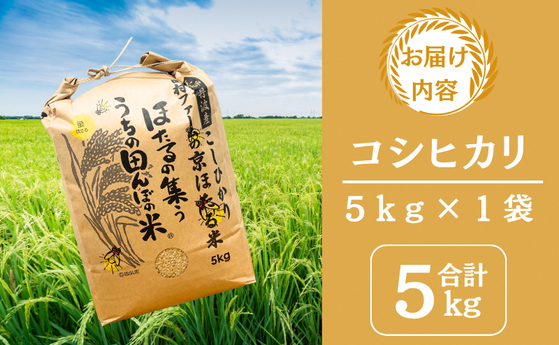 令和7年産 新米 京都丹波産 コシヒカリ 5kg 西村ファーム 京ほたる米