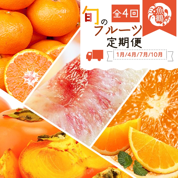 【和歌山県美浜町】〈定期便〉【1・4・7・10月 全4回】紀州和歌山産旬のフルーツセット(みかん・清見・桃・柿)