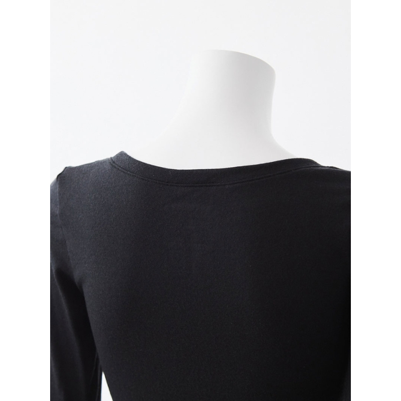 365日のメリノウールインナー advance クルーネック ブラック