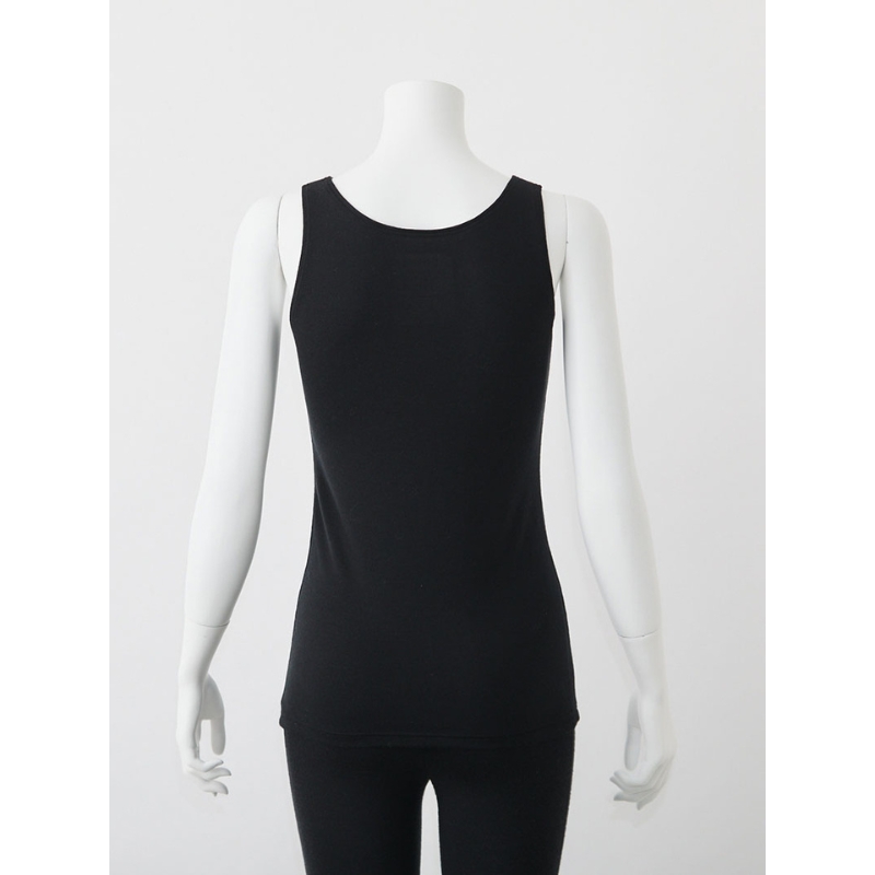 365日のメリノウールインナー advance タンクトップ ブラック