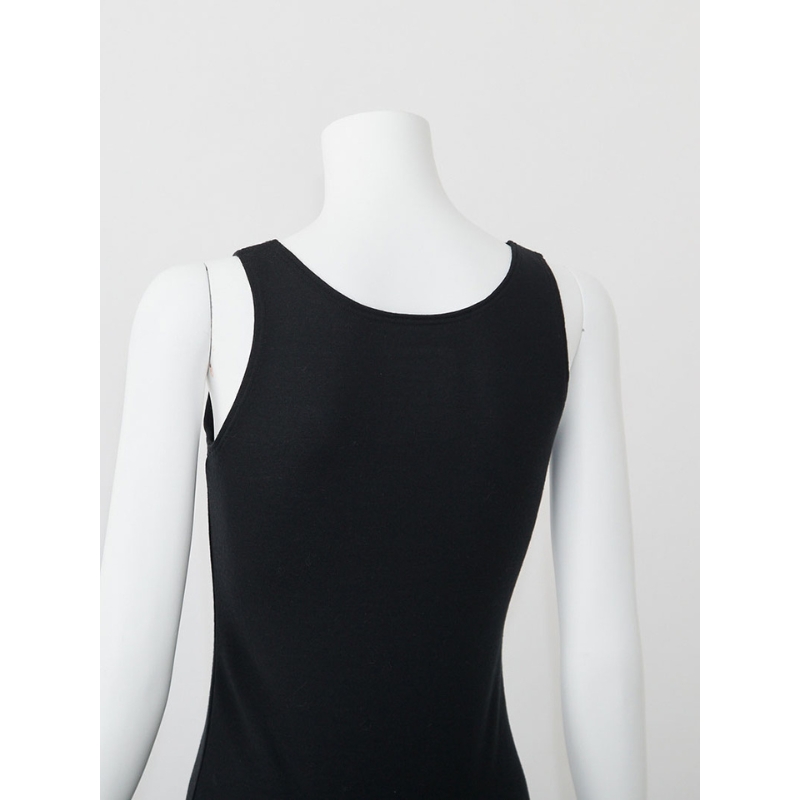 365日のメリノウールインナー advance タンクトップ ブラック