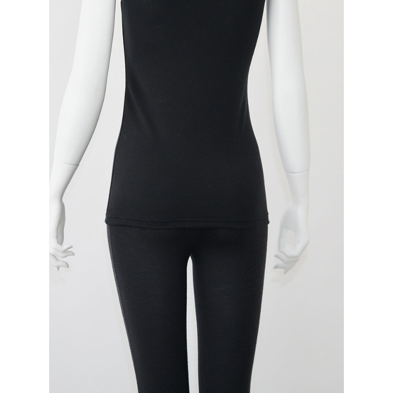 365日のメリノウールインナー advance タンクトップ ブラック