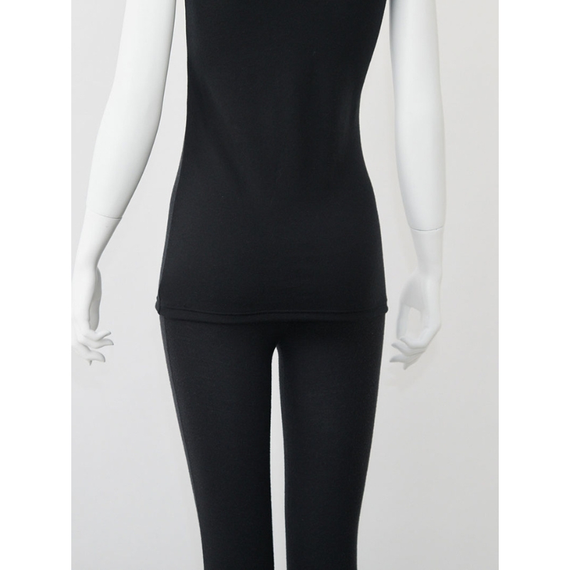 365日のメリノウールインナー advance フレンチスリーブ ブラック